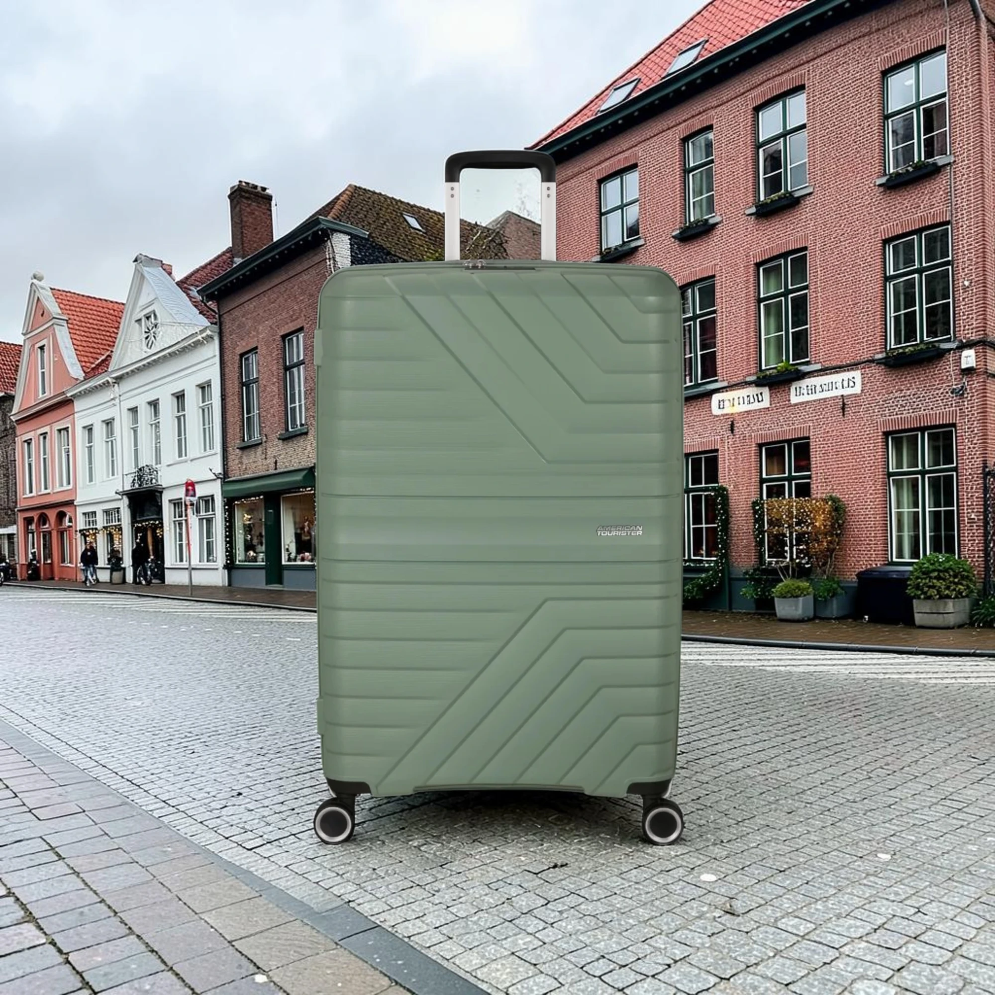 American Tourister Flytwist Μεγάλη Βαλίτσα Expandable 78cm Πράσινη