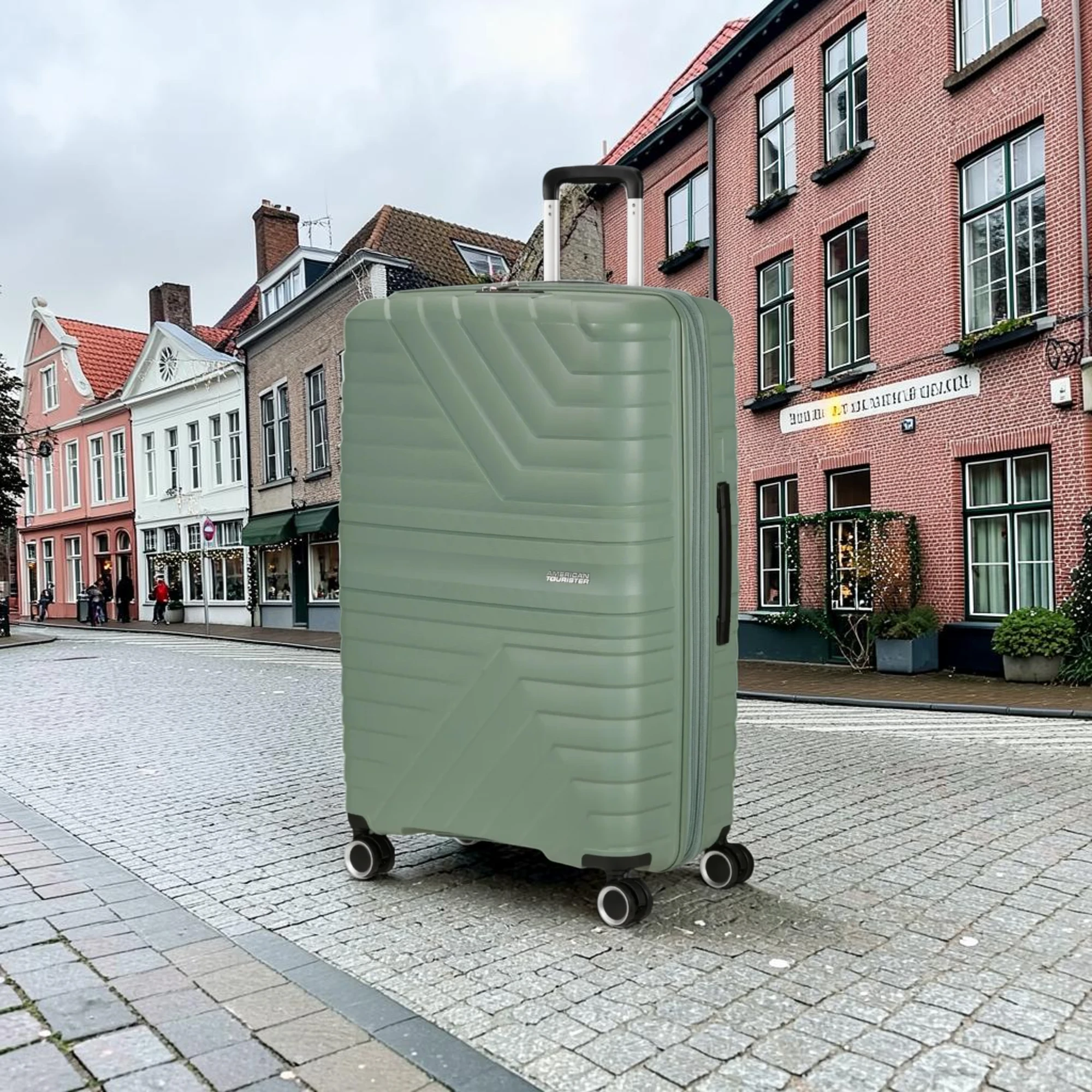 American Tourister Flytwist Μεγάλη Βαλίτσα Expandable 78cm Πράσινη