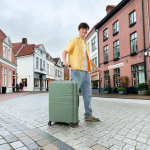 American Tourister Flytwist Μεγάλη Βαλίτσα Expandable 78cm Πράσινη