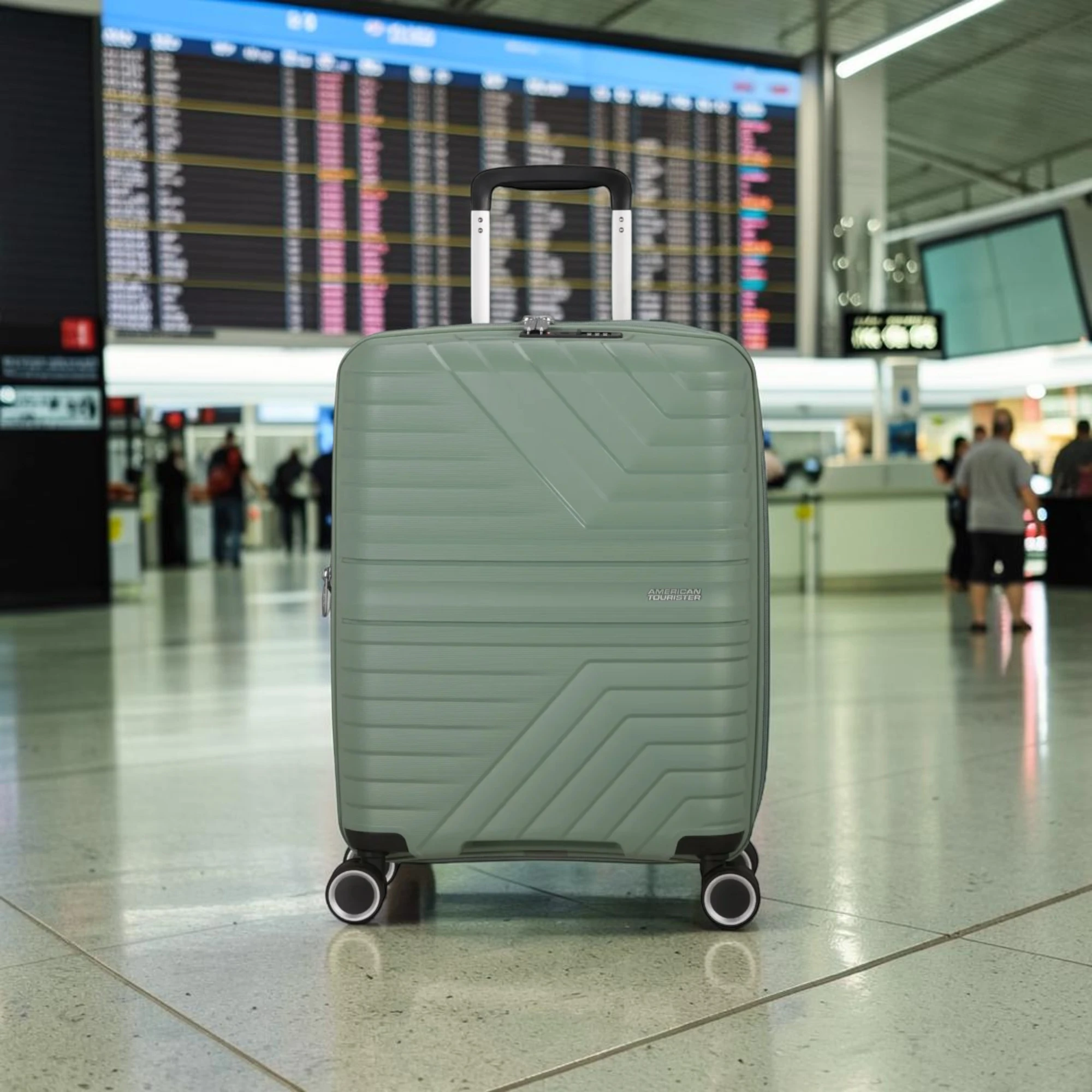 American Tourister Flytwist Βαλίτσα Καμπίνας Expandable 55cm Πράσινη