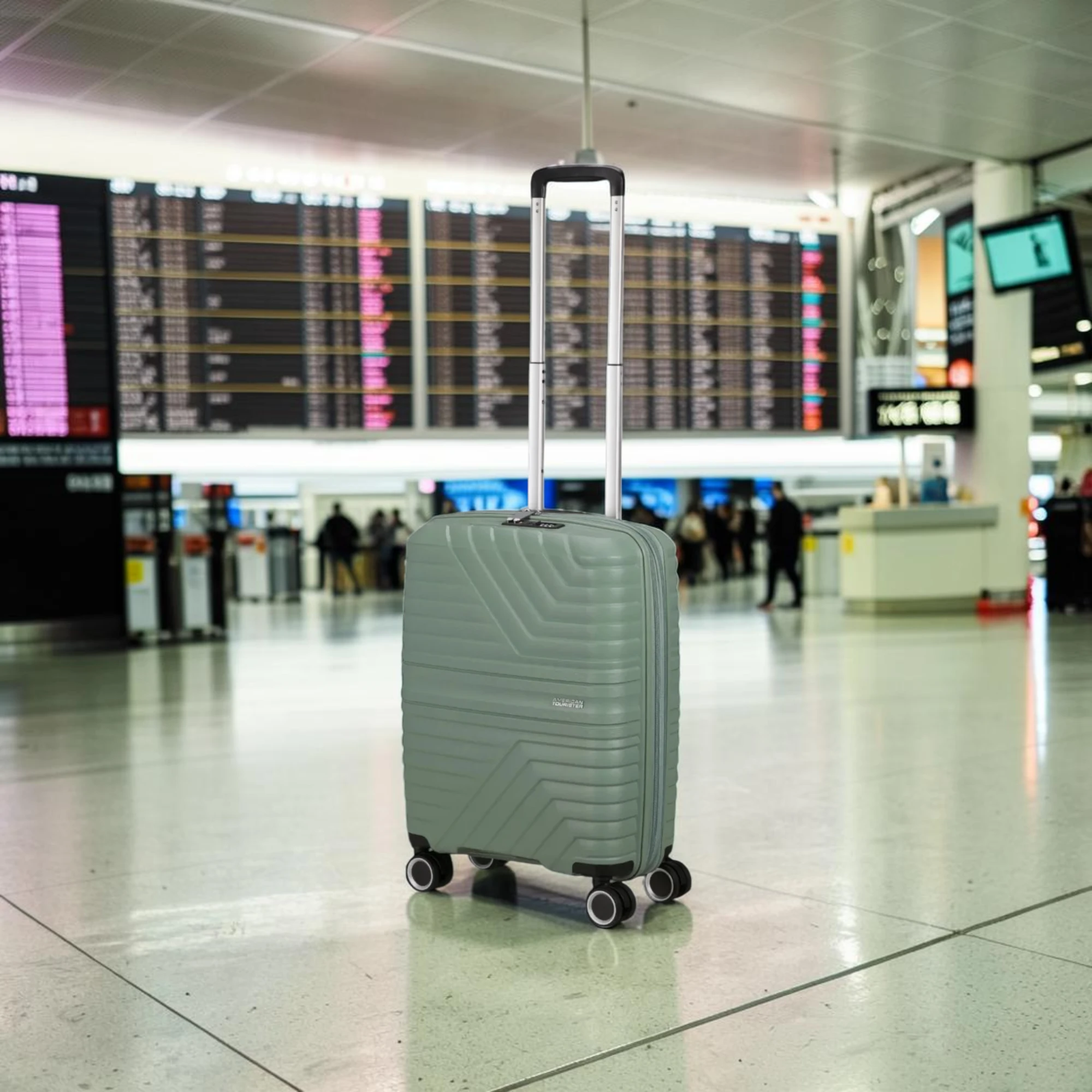 American Tourister Flytwist Βαλίτσα Καμπίνας Expandable 55cm Πράσινη