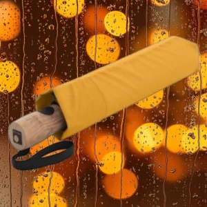 Knirps Timber Duomatic Αυτόματη Ομπρέλα Μουσταρδί 4230 1368