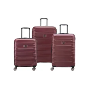 Delsey Meteor Σετ 3 Βαλίτσες 55-68-76cm Expandable Μπορντό