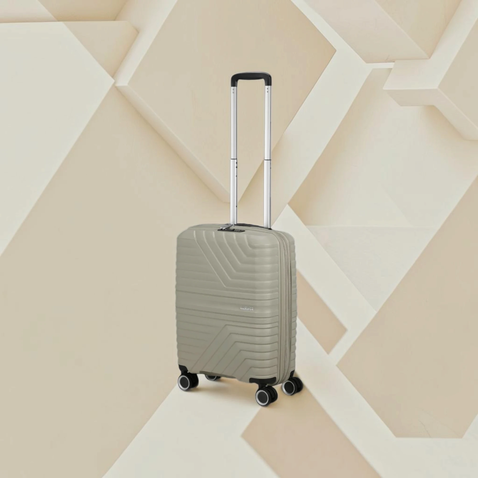 American Tourister Flytwist Επεκτεινόμενη Βαλίτσα Καμπίνας 55 cm Μπεζ