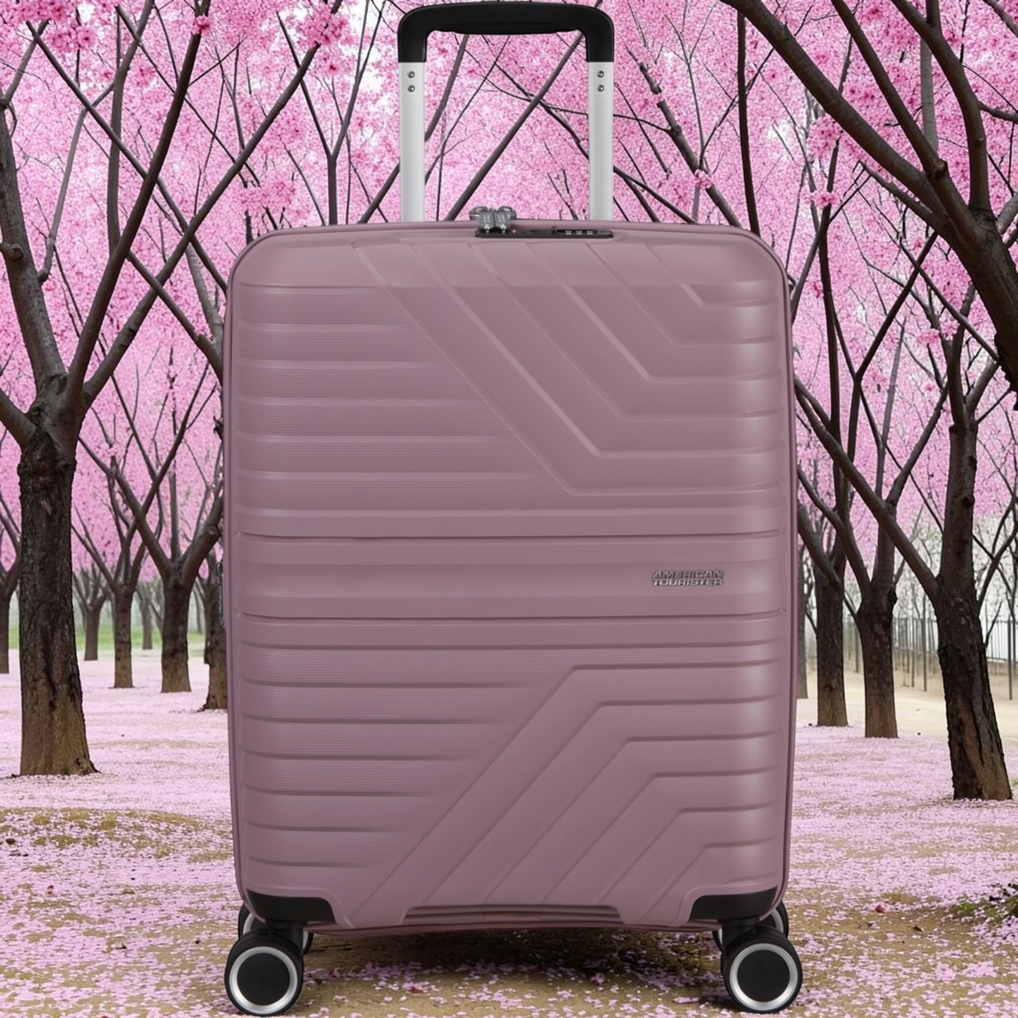 American Tourister Flytwist Βαλίτσα Καμπίνας 55cm Ροζ