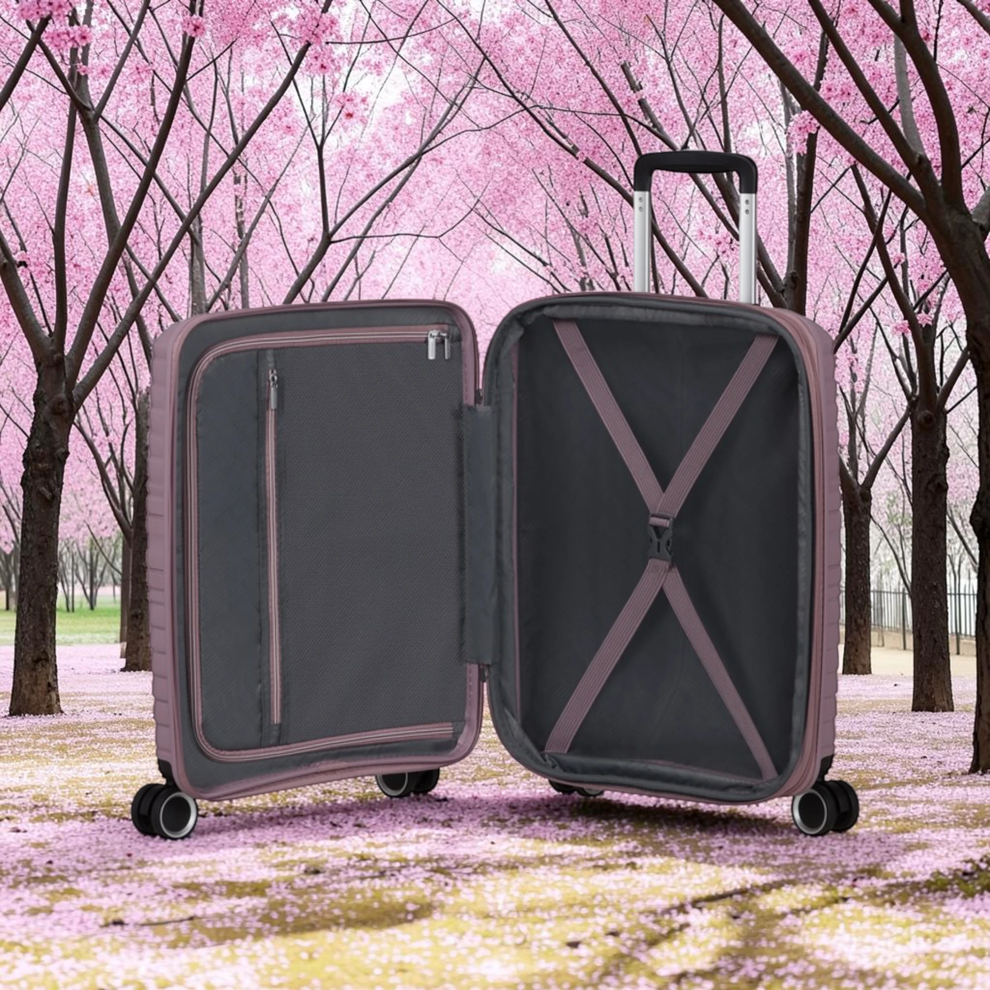 American Tourister Flytwist Βαλίτσα Καμπίνας 55cm Ροζ