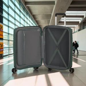 American Tourister Flytwist Βαλίτσα Καμπίνας 55cm Σκούρο Πράσινο