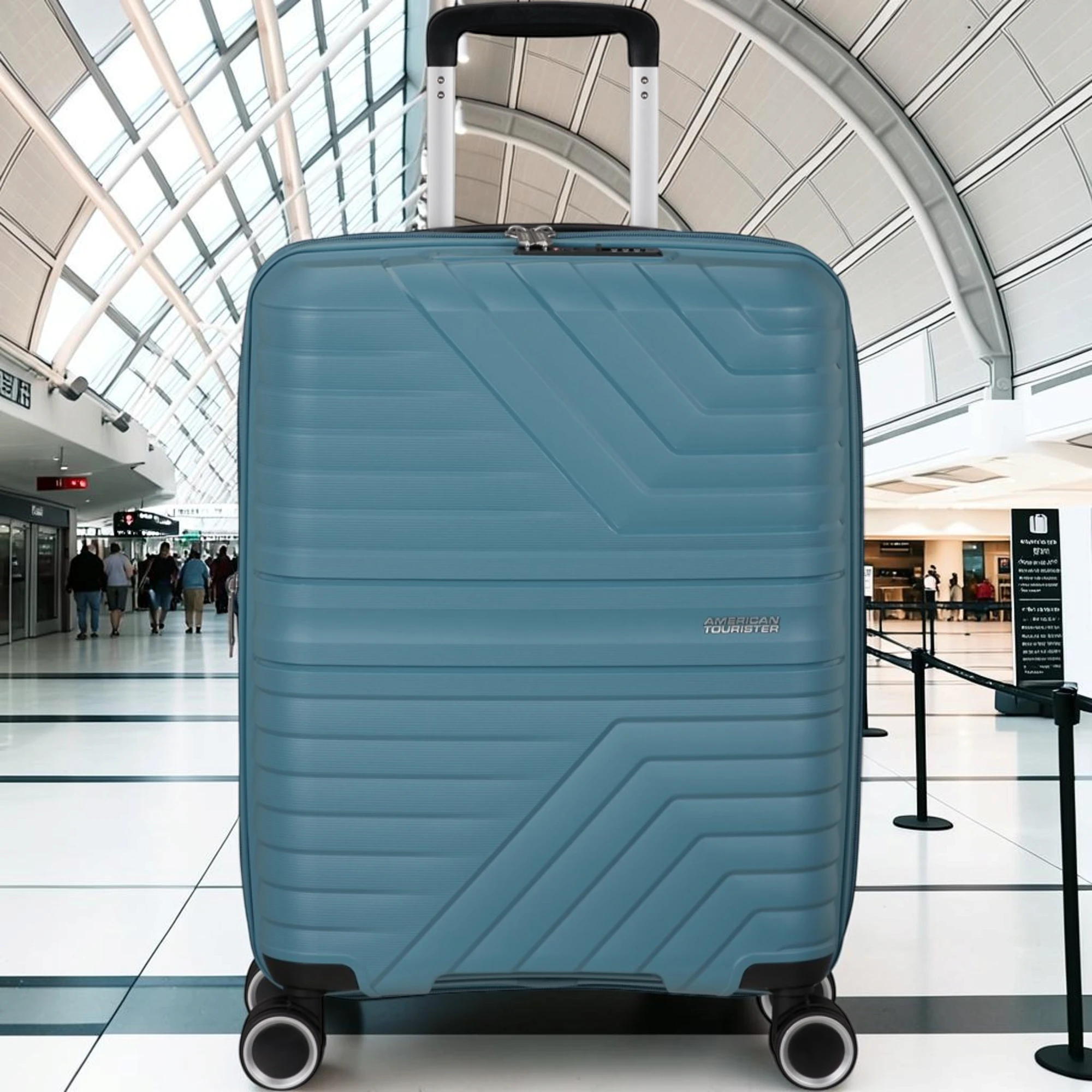 American Tourister Flytwist Βαλίτσα Καμπίνας 55cm Μπλε
