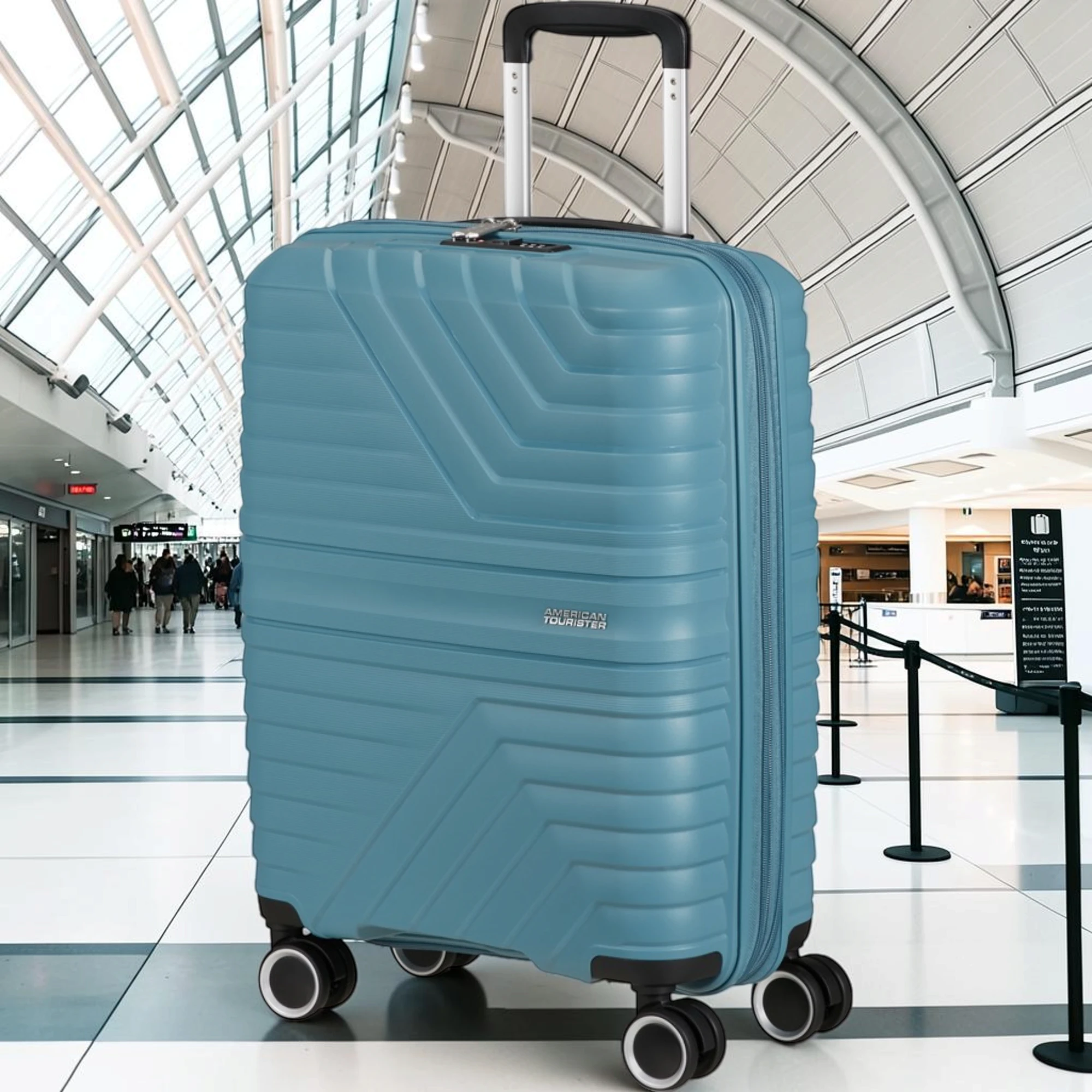 American Tourister Flytwist Βαλίτσα Καμπίνας 55cm Μπλε